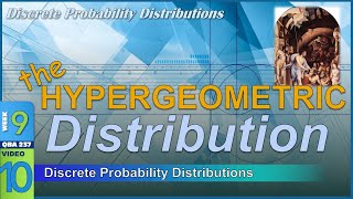 HYPERGEOMETRIC Probability Distribution for Discrete Random Variables 910 [upl. by Eugatnom]