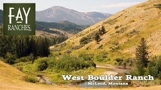 SOLD  Montana Sporting Ranch For Sale  West Boulder Ranch  McLeod Montana [upl. by Jonati]