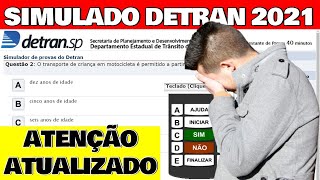 SIMULADO DO DETRAN 2021 COM NOVAS REGRAS DO CTB e DICAS E MACETES para você PASSAR DIRETO [upl. by Cire694]