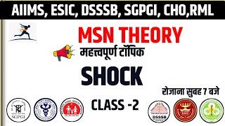 MSN Theory Classes Class 2  SHOCK  MSN Topic  By DP Sir aiims esic dsssb rmlexamdate [upl. by Drapehs428]