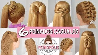 6 Peinados Faciles y Rapidos con Trenzas de Moda para FiestasClasesNiñas [upl. by Yram66]