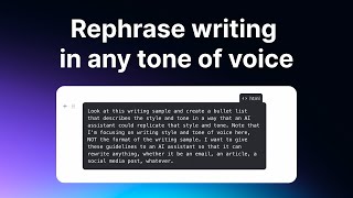 Write text in any style using this AI prompt [upl. by Yelrah]