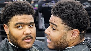 😱WOW😱 HE TRAVELED FROM BOSTON FOR THIS HAIRCUT HIGH TAPER FADED BEARD HAIRCUT TUTORIAL [upl. by Medwin542]