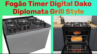 TRANSFORME SUA COZINHA COM ESTILO CONHEÇA O FOGÃO DE EMBUTIR DAKO DIPLOMATA GRILL STYLE 5 BOCAS [upl. by Merline]