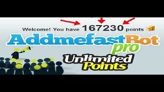 AddMeFast 2018 BOT HACK 1000000 work 40000 points hr [upl. by Einial]