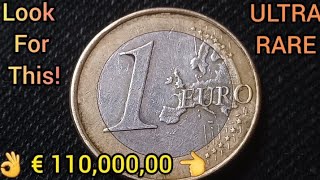 the MOST EXPENSIVE 1 EURO WORTH MONEY Ultra Rare Error Coin Dont Spend look for this [upl. by Monjan383]