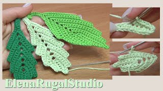 How To CROCHET Leaf EARRINGS [upl. by Clarence]