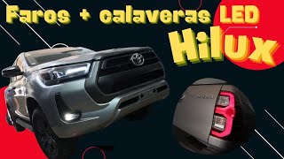 Accesorios para toyota hilux  Faros y calaveras LED [upl. by Iohk]