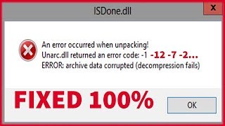 How to Fix ISDonedll Error 100 Solved by NS STUDIO [upl. by Atilegna]