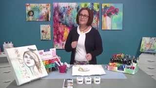 Donna Downey Painting with Gelatos [upl. by Bahner]