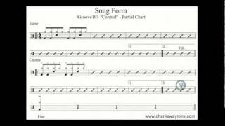 Drum Lesson  Learn To Read Charts  Song Form [upl. by Karmen]