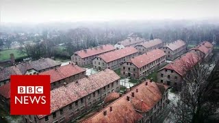 Auschwitz Drone video of Nazi concentration camp  BBC News [upl. by Camala]