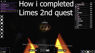 How I Completed Lime 2nd Quest SOLS RNG [upl. by Ellerrad]