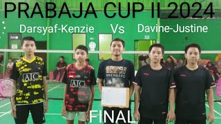 PRABAJA CUP II 2024GPAFINAL DavineJustine vs DarsyafKenzie badminton [upl. by Schell576]