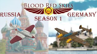 Russia vs Germany  Season 1 Ep 3  Blood Red Skies Battle Report [upl. by Allit974]