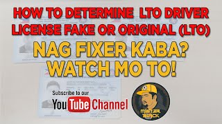 IDEAS ON HOW TO DETERMINE LTO DRIVERS LICENSE FAKE OR ORIGINAL [upl. by Denzil]