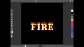 Hot Fire Text effect in Artstudio Pro [upl. by Aihtyc]