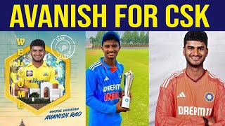 Aravelly Avanish Rao For CSK  IPLAuction2024  chennaisuperkings [upl. by Fesuy]