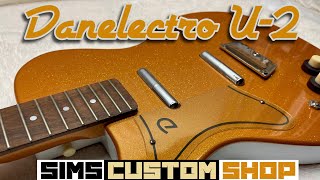 Danelectro U2 Vintage Guitar  Orangeish Gold Metalflake [upl. by Badger]