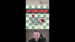 How to win 2 pieces vs 2 pieces in american checkers shorts checkers [upl. by Childers]