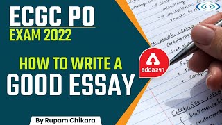 How to Write a Good Essay for ECGC PO 2022  By Rupam Chikara [upl. by Ardnak180]