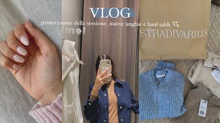 VLOG primo esame della sessione nuove unghie e haul saldi 💸 [upl. by Anirok480]