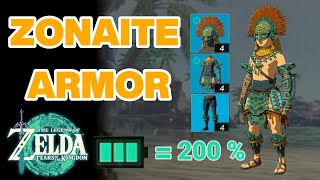 Get 200 Battery Life with this armor Zonaite Armor GuideZelda Tears of the Kingdom [upl. by Crofoot]