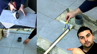 Comment Tracer et Couper un Tuyau dÉvacuation sur un carrelage [upl. by Aniuqahs]