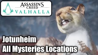 Assassins Creed Valhalla  All Mysteries Locations  Jotunheim [upl. by Esadnac]