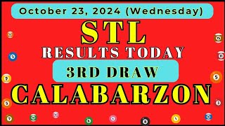 STL RESULTS TODAY CALABARZON OCTOBER 23 20243rd DRAW RESULTSCAVITELAGUNA BATANGASRIZALQUEZON [upl. by Nylissej836]