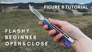 Flashiest Beginner Balisong Trick Tutorial  Figure 8 [upl. by Aldwin]