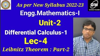 Lec4 I Unit2 I Leibnitz Theorem  AKTU EnggMaths1 I by Gulshan Sir [upl. by Rambert967]