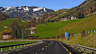 🇨🇭🚙 driving switzerland 🏞️ Kanton Schwyz 4K HDR 🎶 [upl. by Noirod]