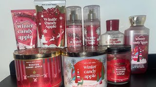 Bath amp Body Works Winter Candy Apple Candle and Collection Review READ DESCRIPTION [upl. by Slein]