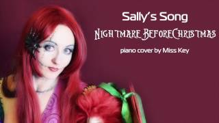 Nightmare before Christmas  Sallys Song  piano cover by Miss Key [upl. by Jak]