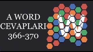 A Word Kelime Oyunu 366370 Arası Bölüm Cevapları [upl. by Alamak]