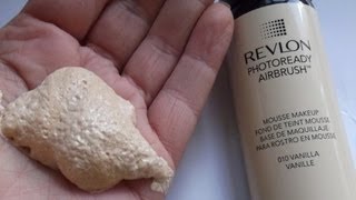 Drugstore Foundation Review  Revlon PhotoReady Airbrush Mousse Makeup [upl. by Hite]