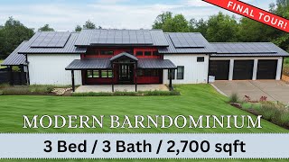 Stunning 3 BR Barndominium  Completed Home Tour [upl. by Adnalue]