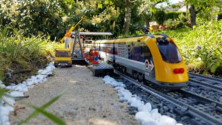 LEGO Passenger Train 60197  In the Garden underway to the new TrainStation  Construction Video 10 [upl. by Iretak]