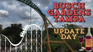 Busch Gardens Tampa update  Coasters Construction and Food and Wine [upl. by Khanna]