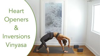 YOGA  Heart Openers amp Inversions  Vinyasa Flow [upl. by Currey]