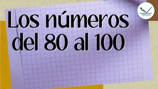 Los números del 80 al 100 [upl. by Aztiraj]