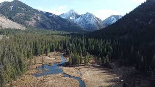 Sawtooth Mountains  Grandjean Idaho 4k drone footage [upl. by Nations708]