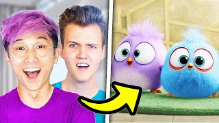 6 YouTubers HIDDEN in MOVIES LankyBox Ninja Kidz TV Unspeakable [upl. by Etna]