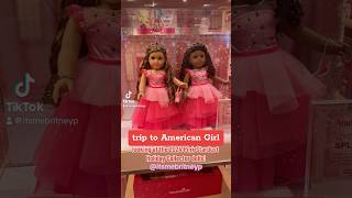 looking at NEW American Girl Pink Stardust Holiday Collector Dolls IN PERSON💕⭐️ [upl. by Oiromed209]