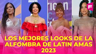 Escotes y transparencias Los looks más atrevidos en la alfombra de LatinAMAs 2023 🔥 [upl. by Elspet]