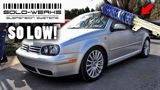 MK4 GTI SoloWerks S1 Coilover Install  Review [upl. by Shell]