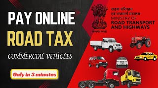 How To Pay Vehicle RTO Road Tax Online In Easy Steps  RTO Vehicle Tax Process [upl. by Ainahs]