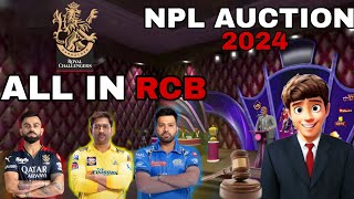 BUYING KOHLI DHONI ROHIT 🔥 And More For RCB ❤️ In AUCTION NPL 2024 WCC3⚡ [upl. by Ainoek730]