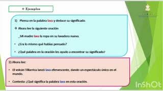 Significado de las palabras según el contexto  Octavo Grado  Español [upl. by Zarah756]